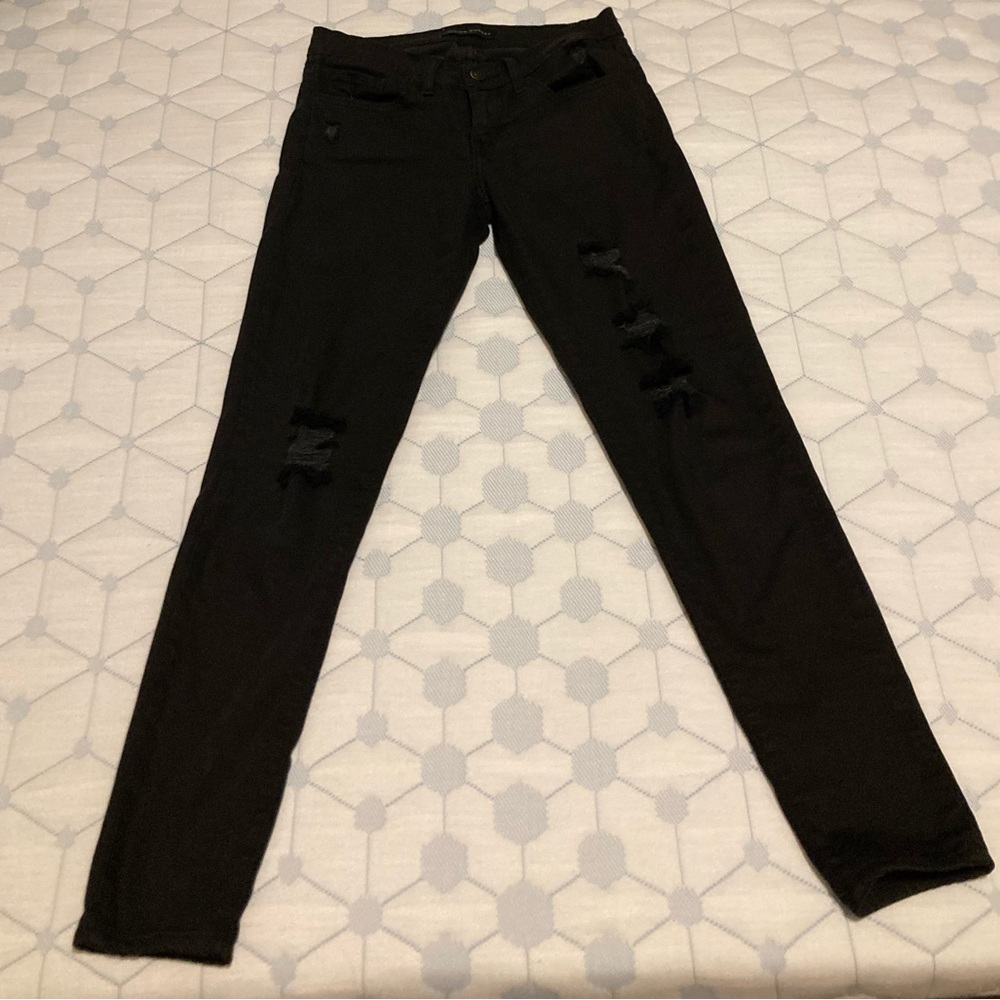 Flying Monkey Ripped Black Jeans-Low Rise